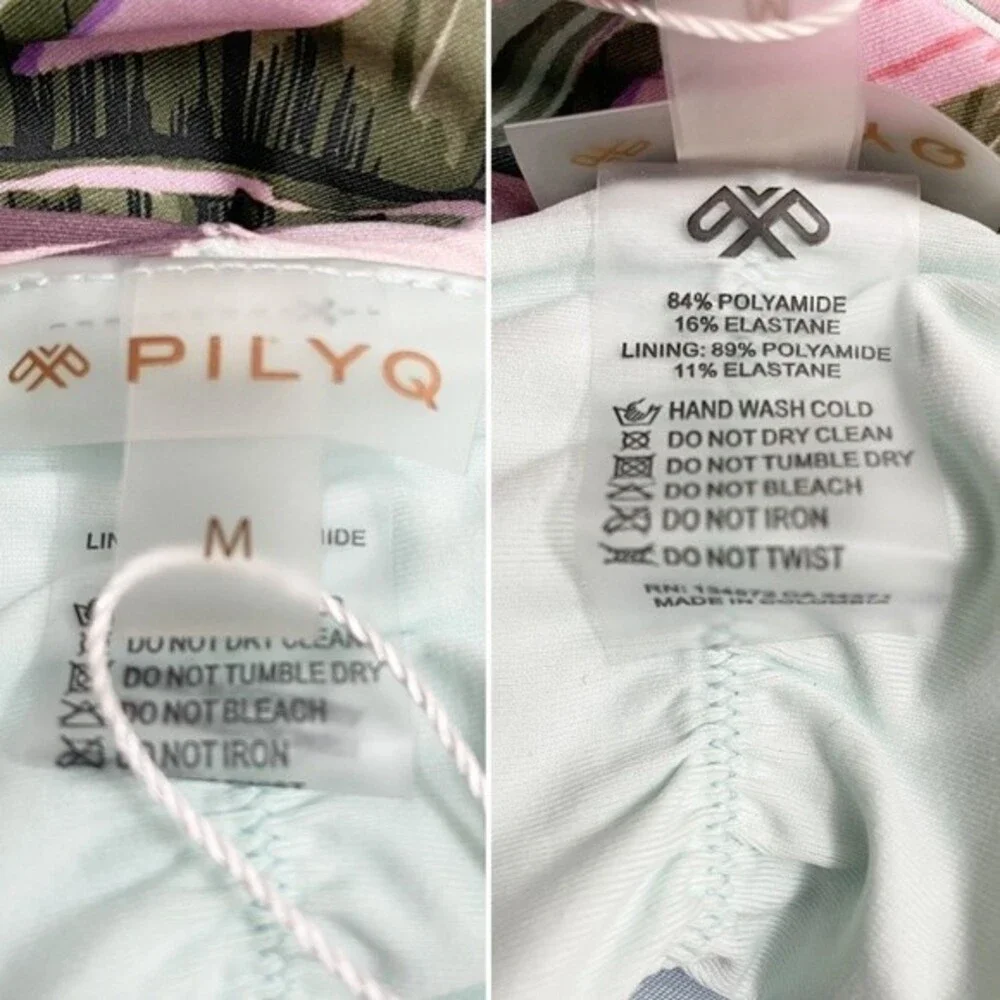 NWT PQ Swim Bahamas Basic Ruched Teeny Cut Bikini Bottoms Size Medium PILYQ NEW